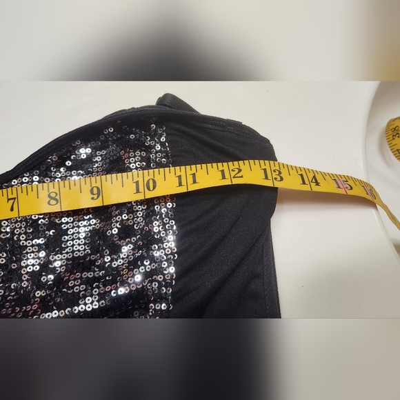 Dreamgirl black and silver sequined bustier corset - Picture 5 of 6